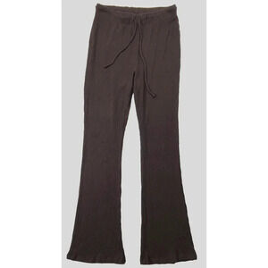 Babaton Aritzia Ribbed Casual Pull On Pants Women's Medium Brown Soft Stretch